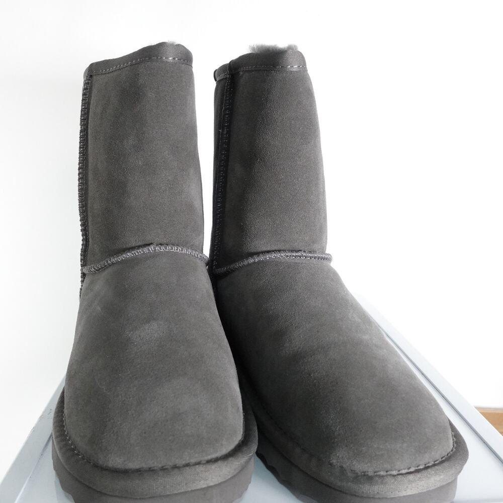 NWOB Quince Womens Australian Shearling Mid-Calf Boot Gray Shoes Size 6 OT-5708